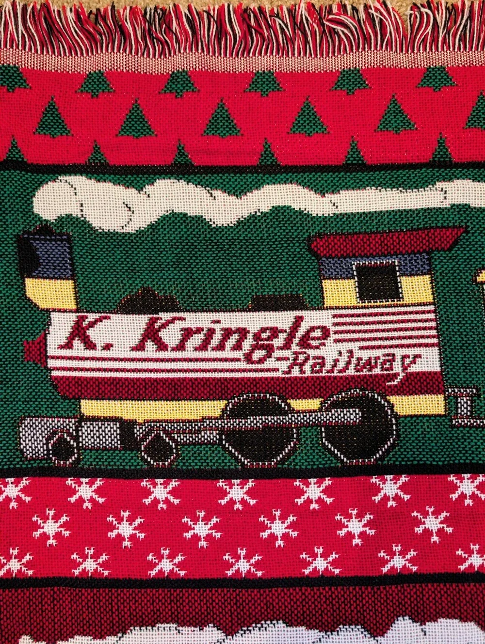 Christmas Train Throw Blanket